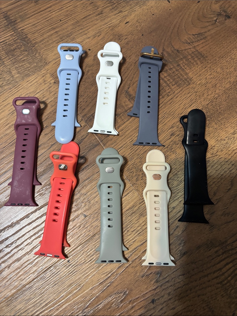 Interchangeable Silicone Smartwatch Bands - Multi-Color Pack